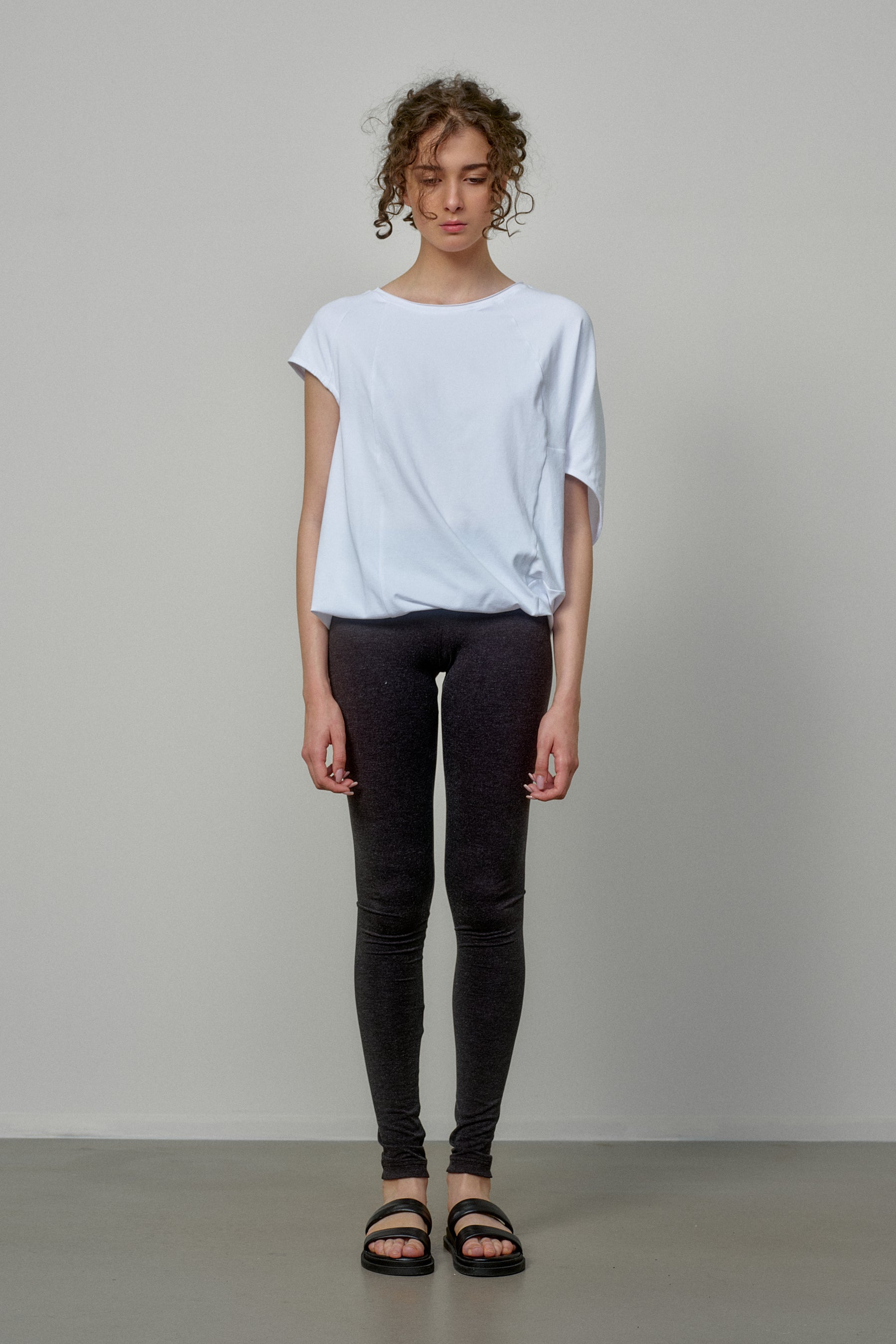 ASYMMETRICAL SLEEVE COTTON BLOUSE