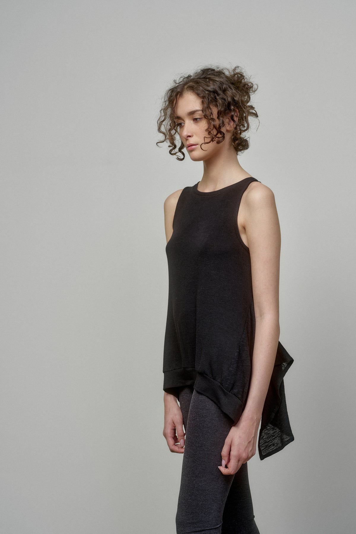 SENSATIONAL BLACK KNIT SLEEVELESS TOP