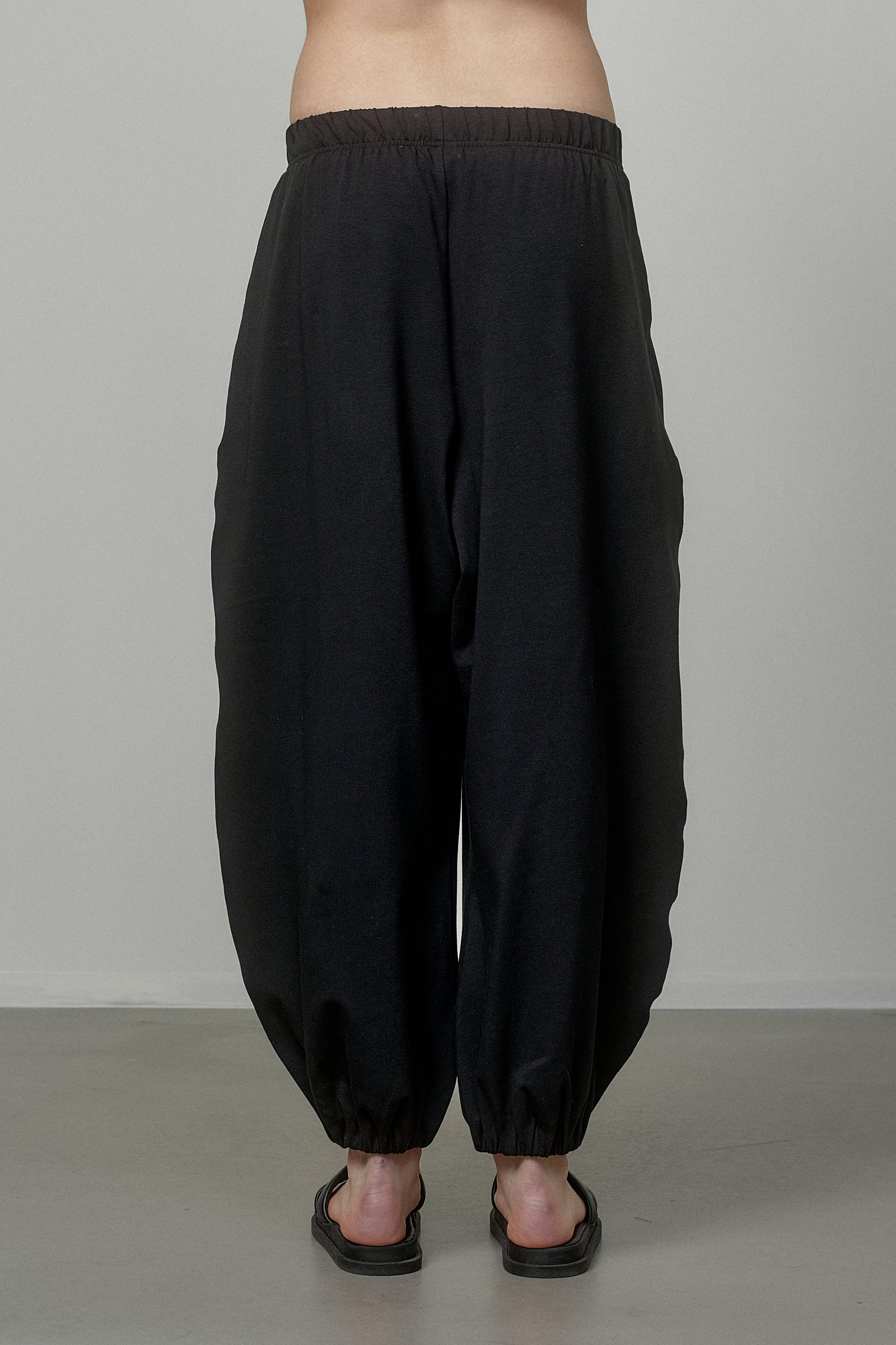 COTTON PANTS WITH ELASTIC WAIST AND CUFFS