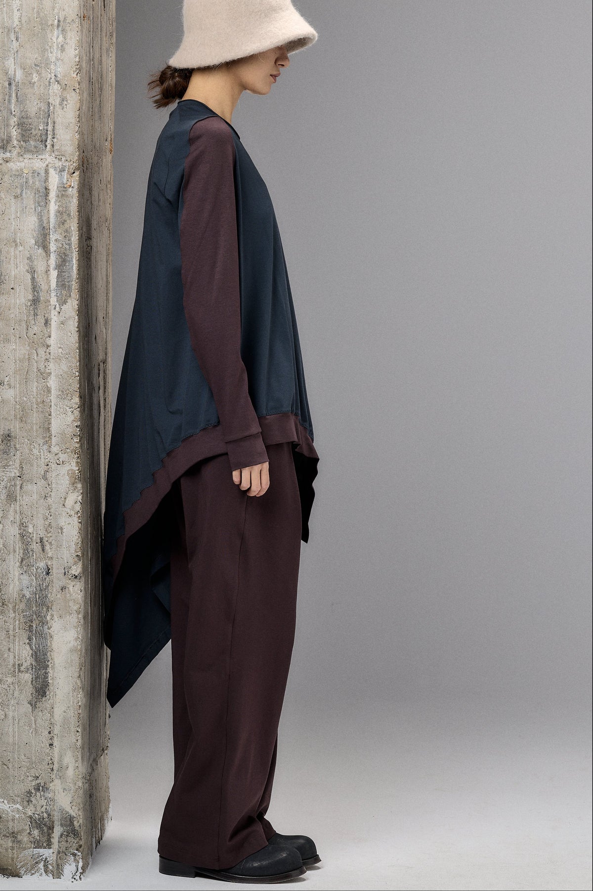 ASYMMETRICAL TUNIC TOP - TWO COLORS BB