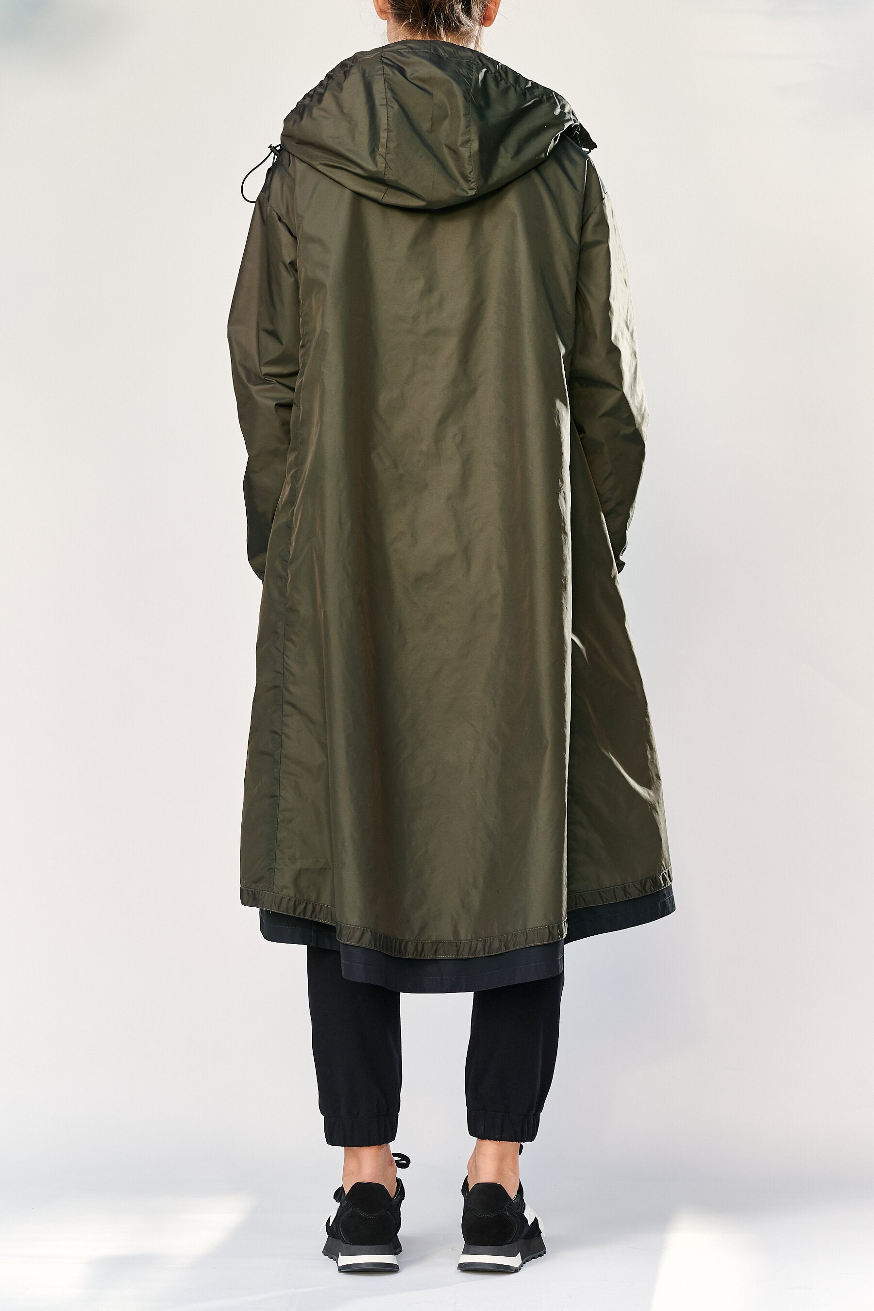 DOUBLE FACED PARKA - DARK GREEN/DARK BLUE