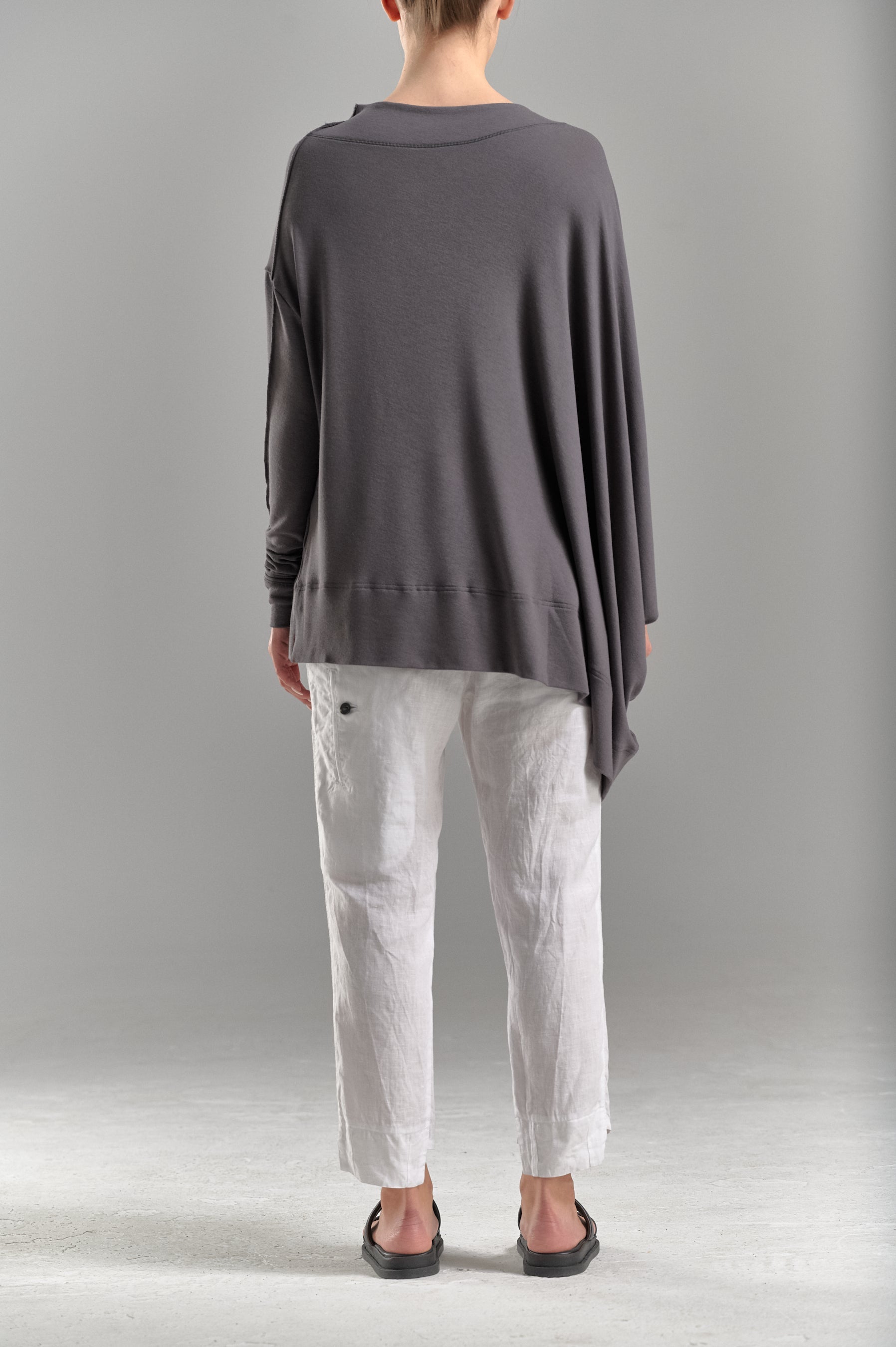 ASYMMETRICAL LONG SLEEVED TUNIC TOP