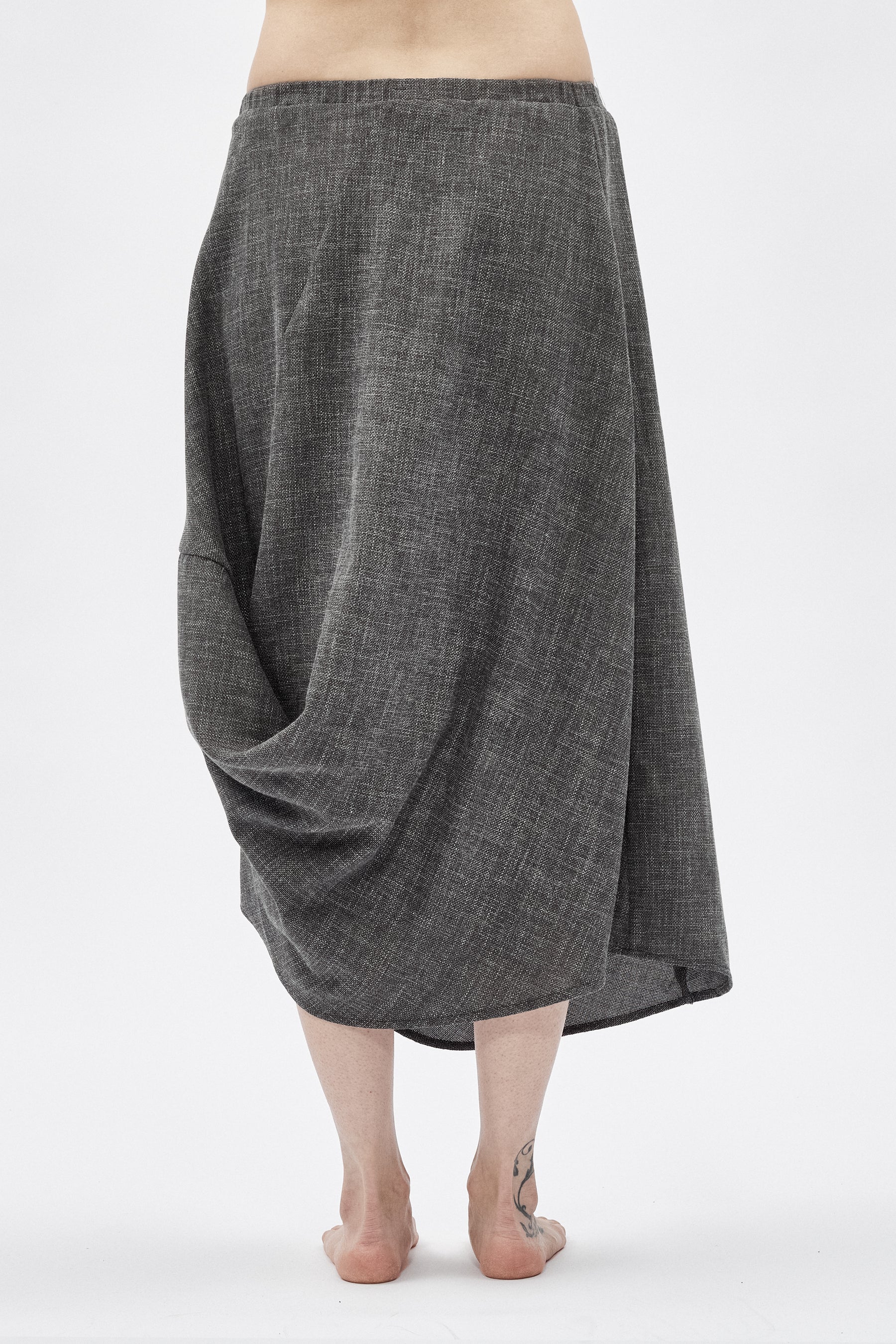 DRAPE WOOL SKIRT