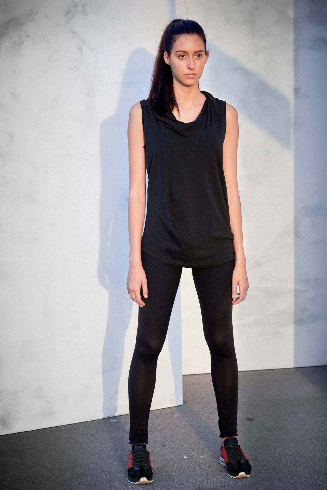 DRAPE COLLAR TANK TOP