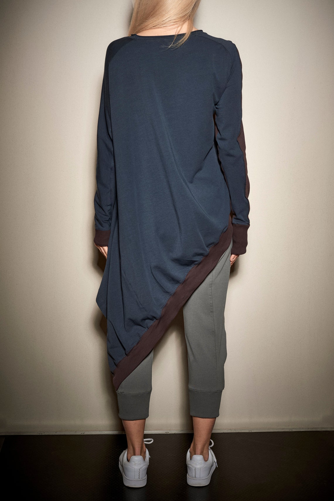 ASYMMETRICAL TUNIC TOP - TWO COLORS