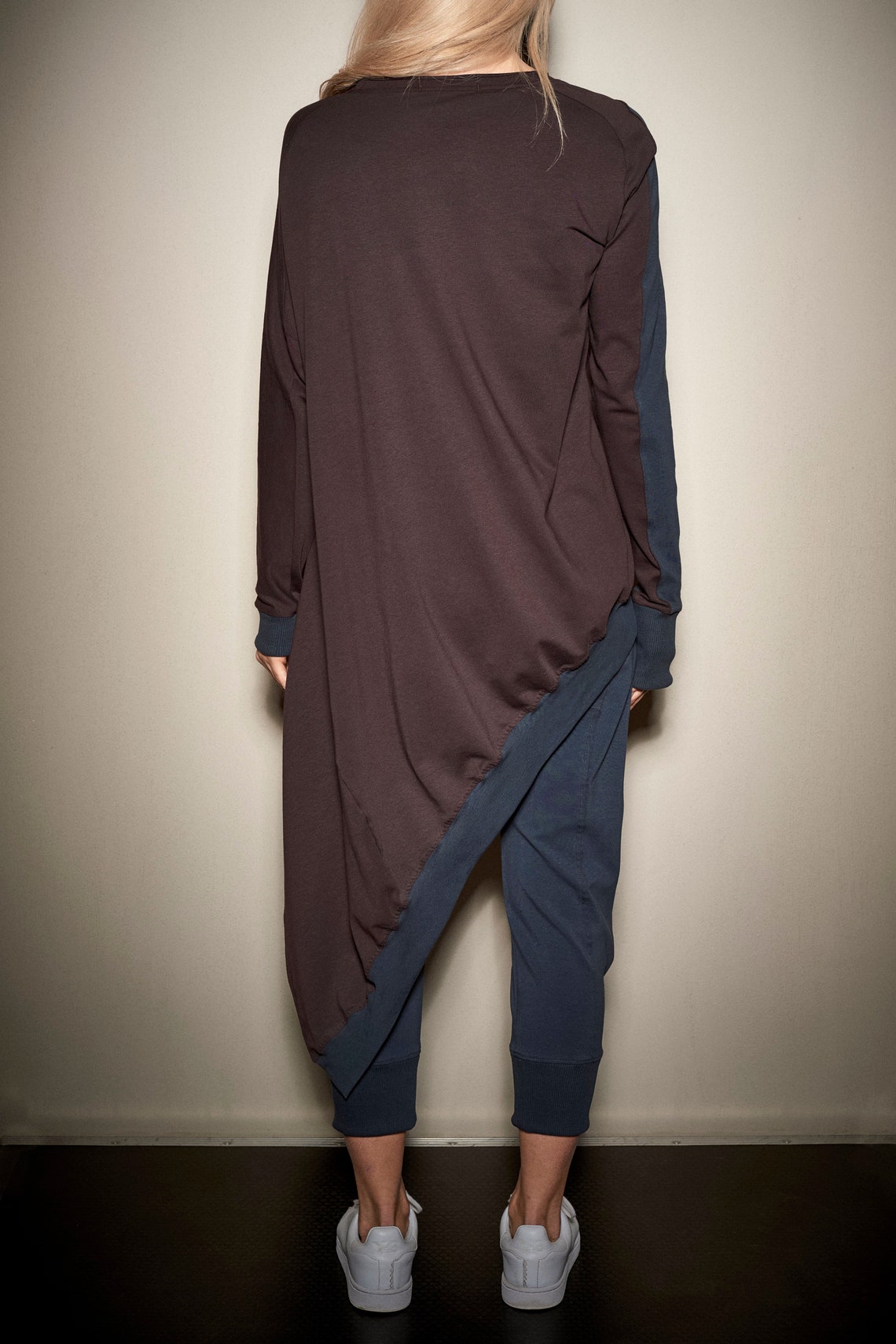 ASYMMETRICAL TUNIC TOP - TWO COLORS