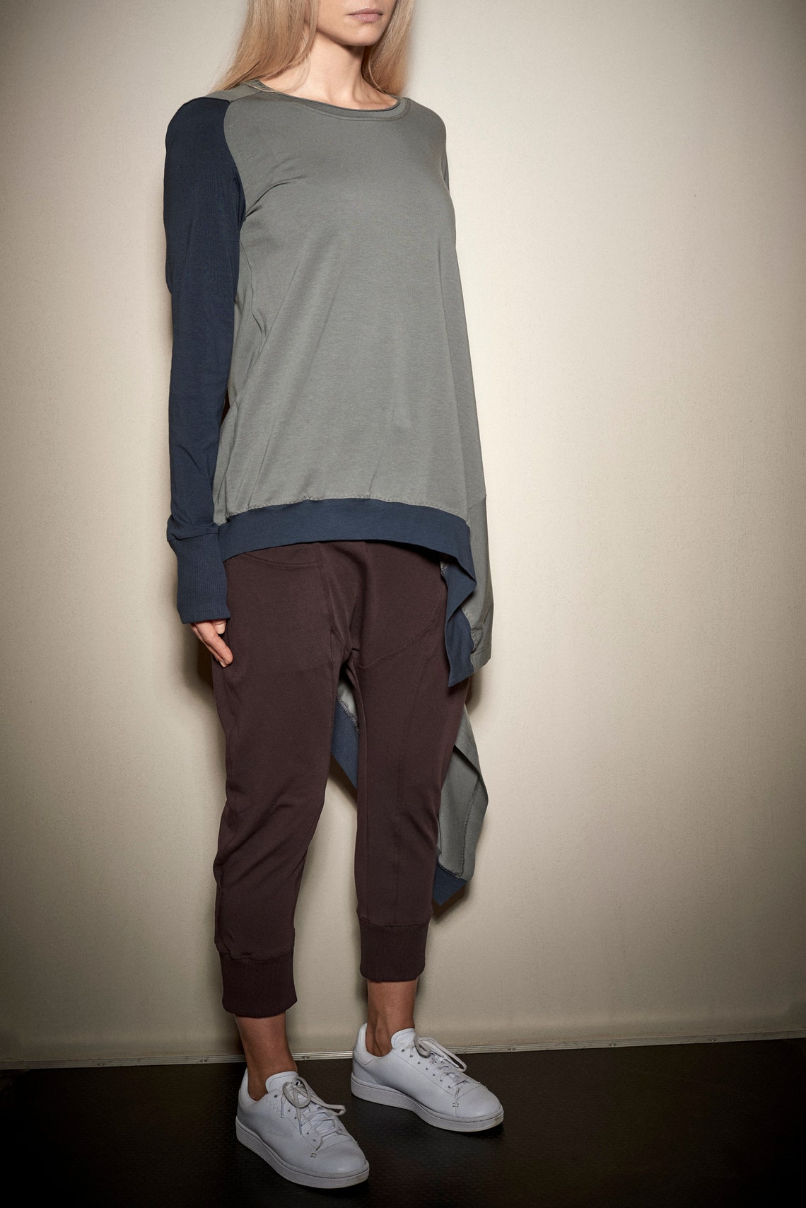 ASYMMETRICAL TUNIC TOP - TWO COLORS
