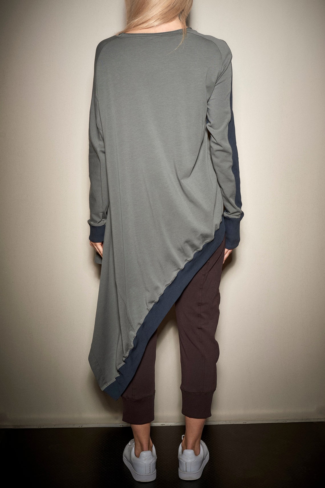 ASYMMETRICAL TUNIC TOP - TWO COLORS