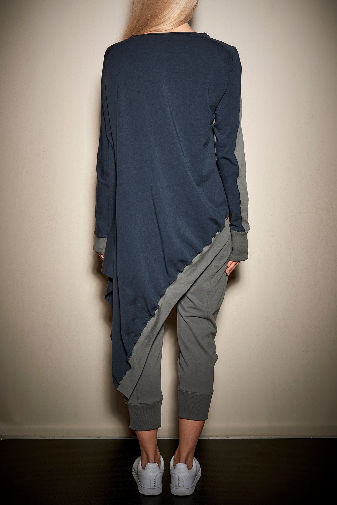 ASYMMETRICAL TUNIC TOP - TWO COLORS