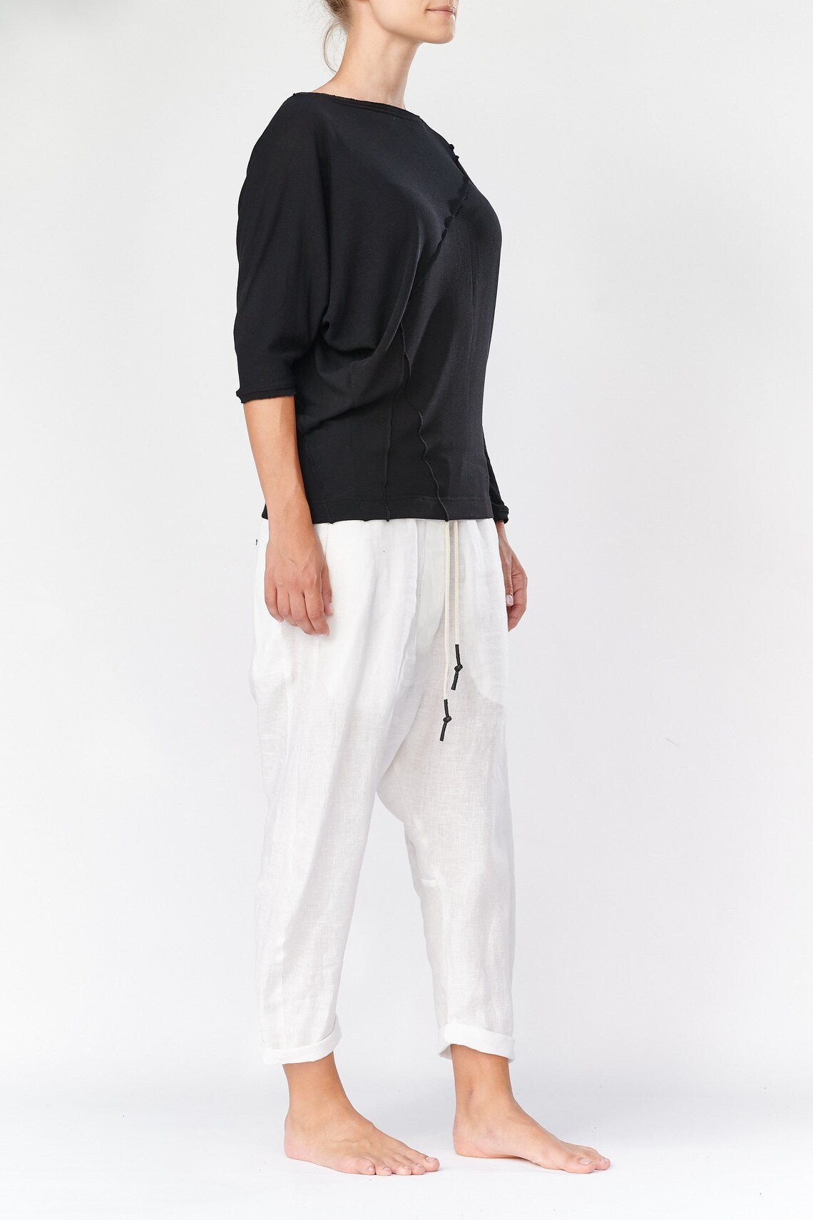 ASYMMETRICAL REVERSIBLE BOATNECK TOP