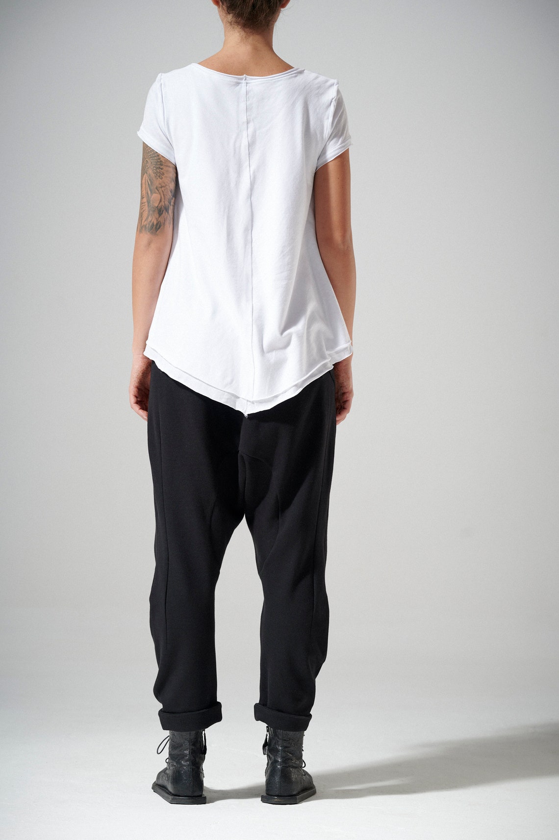 DOUBLE LAYERED LOOSE WHITE TOP