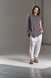 ASYMMETRICAL CAP SLEEVE TUNIC TOP