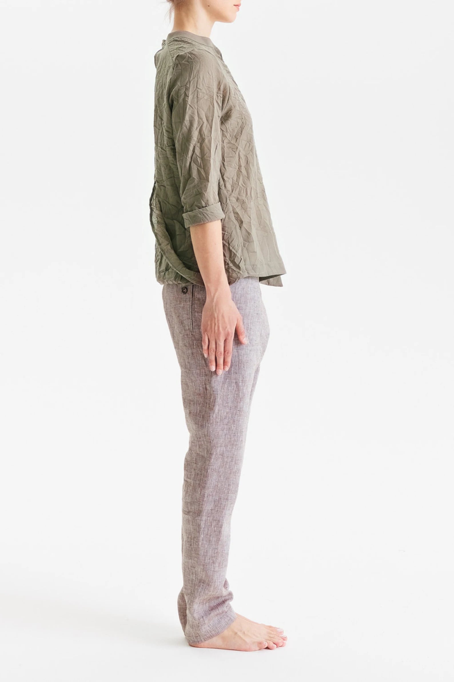 BUTTON-DOWN ASYMMETRICAL SHIRT