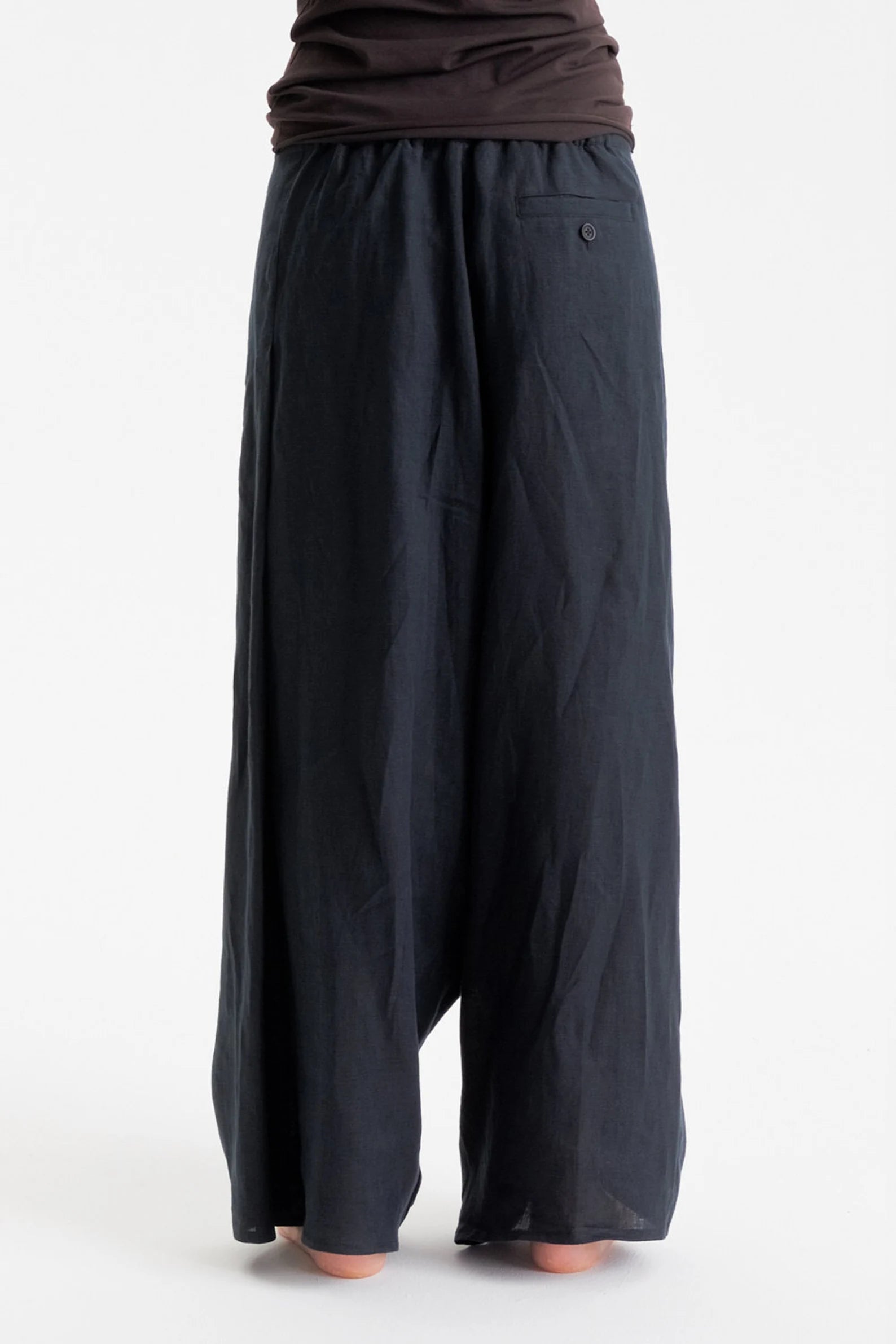 LOW CROTCH LINEN PANTS