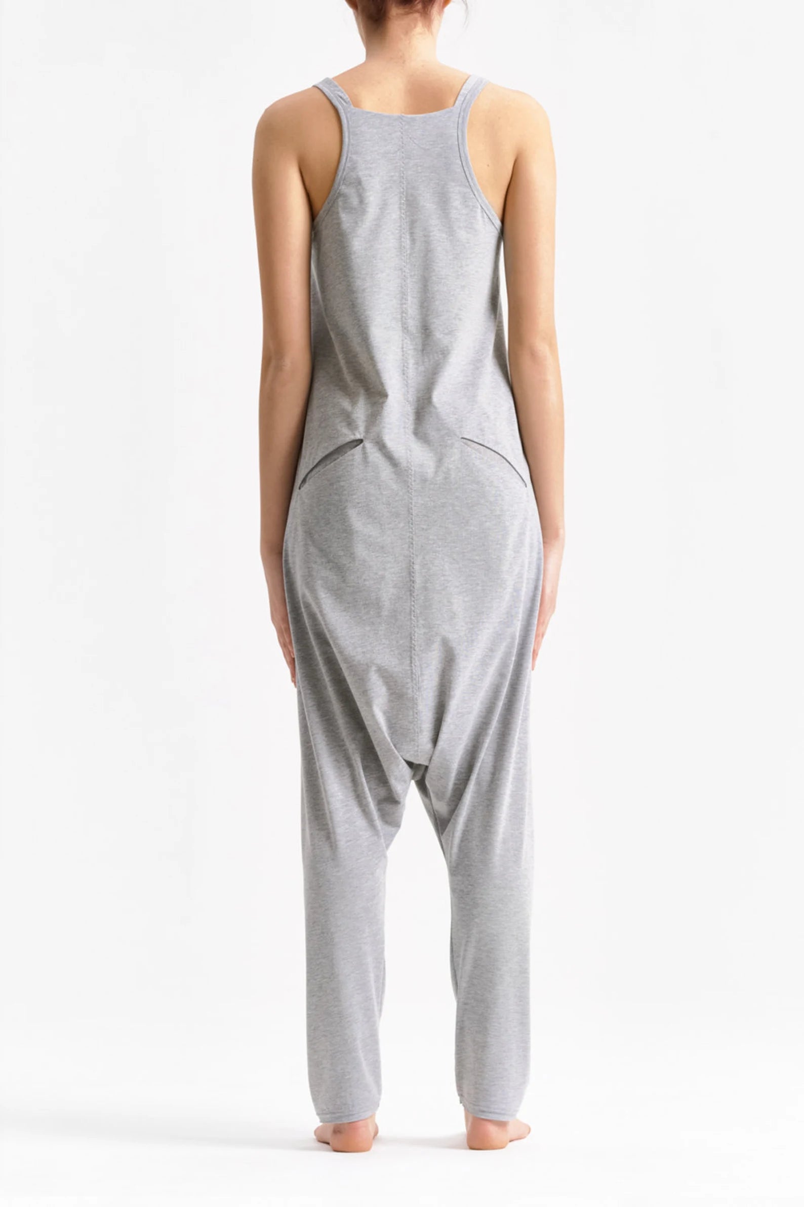 DROP CROTCH COTTON ROMPER