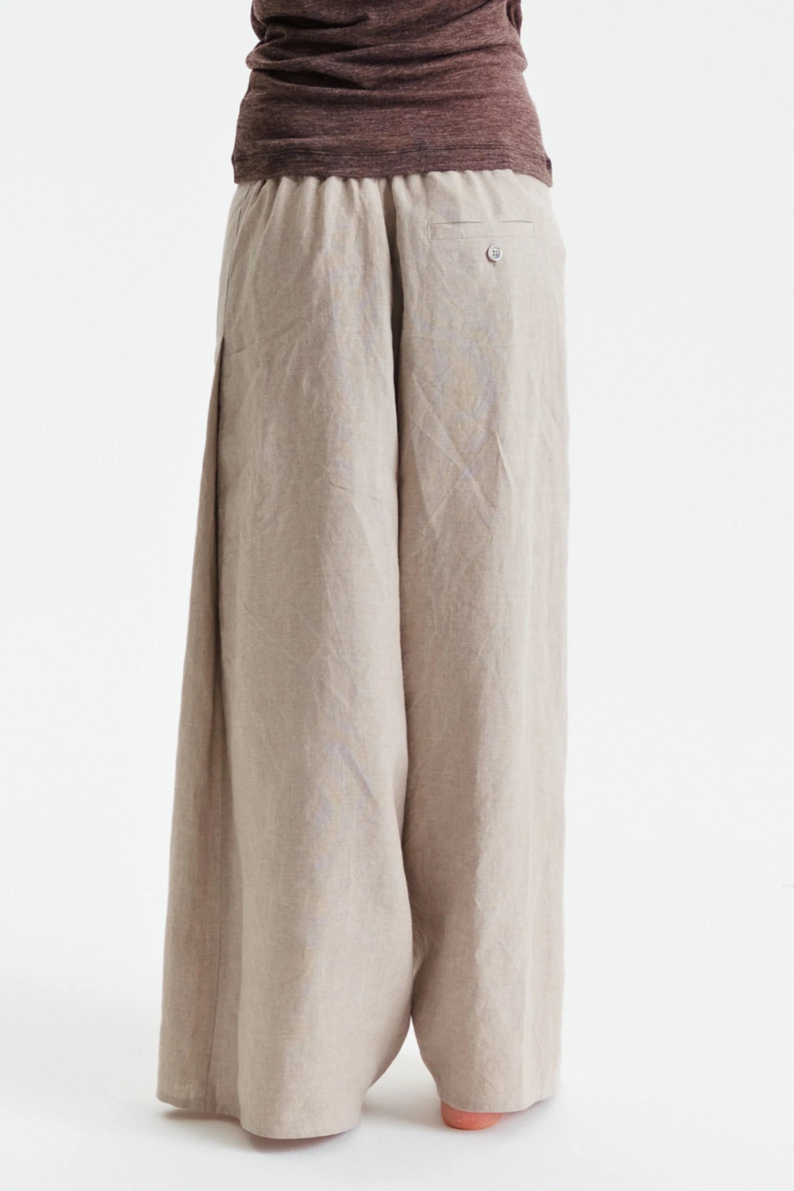 LOW CROTCH LINEN PANTS