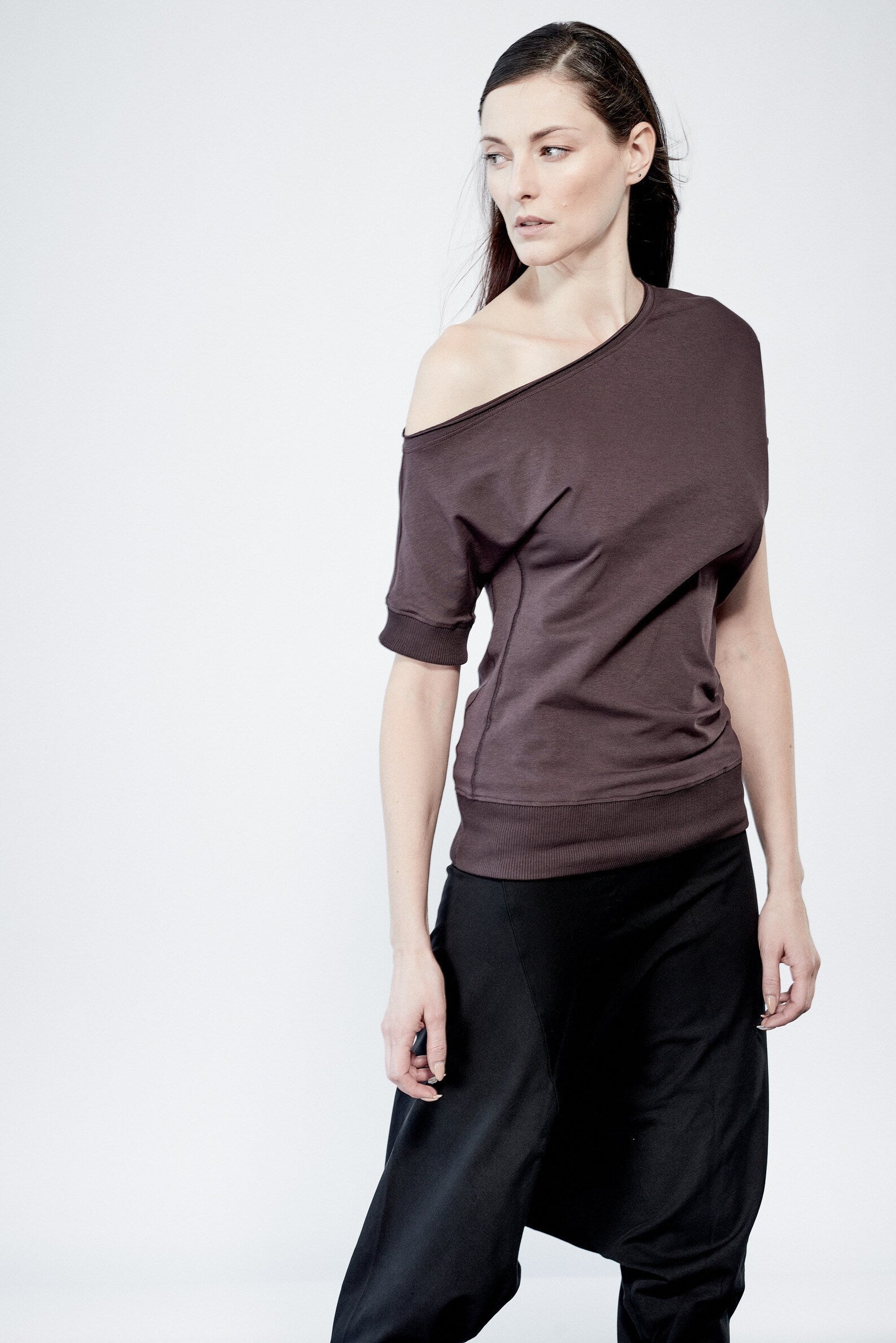 DROP SHOULDER COTTON TOP