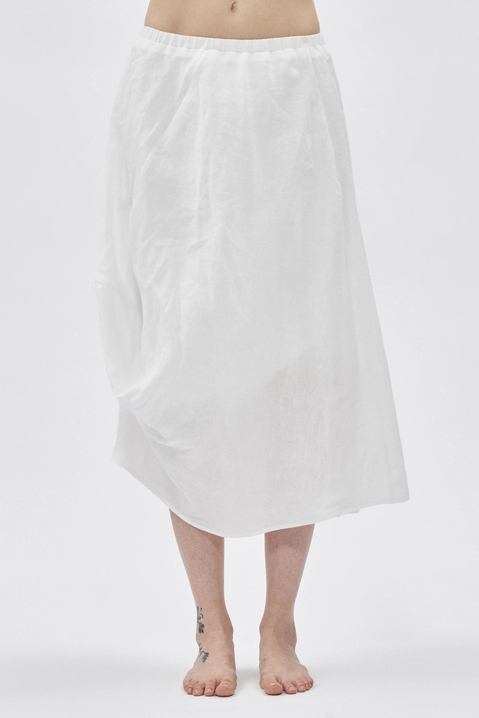 DRAPE LINEN SKIRT