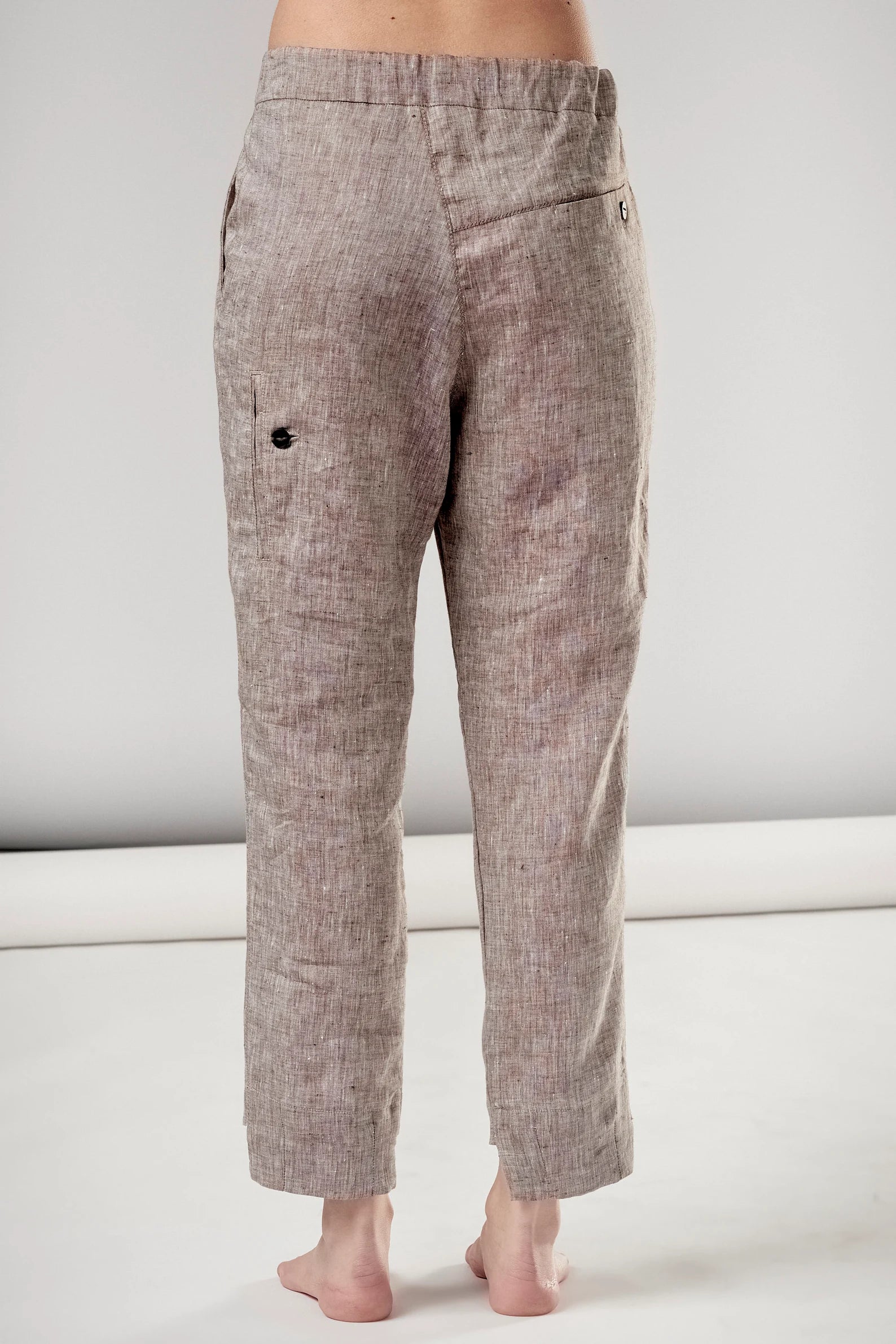 CROPPED LINEN PANTS