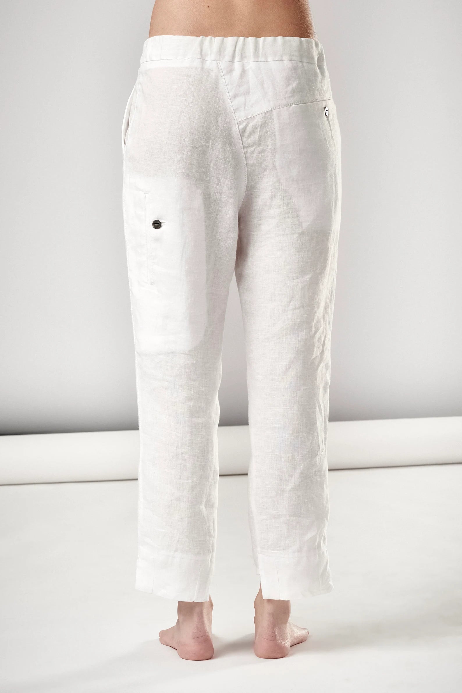 CROPPED LINEN PANTS