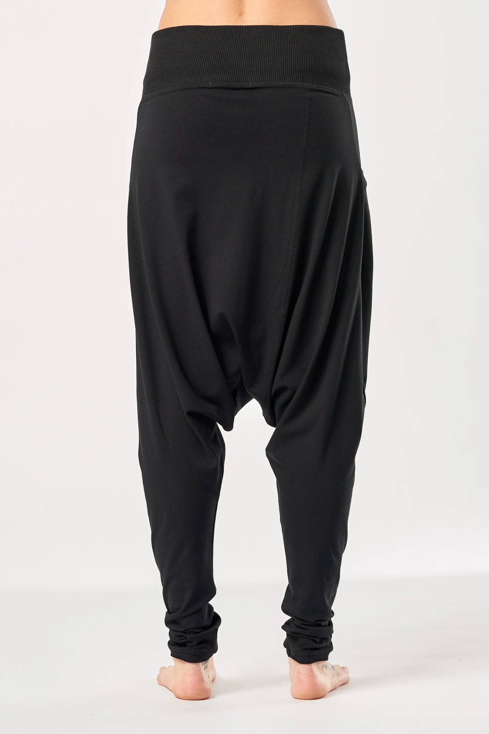 LOOSE HAREM COTTON PANTS WITH POCKETS
