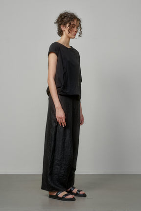 ASYMMETRICAL SLEEVE COTTON BLOUSE
