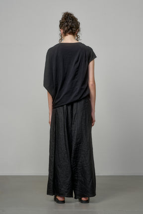 ASYMMETRICAL SLEEVE COTTON BLOUSE