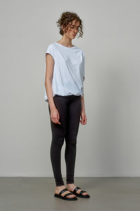 ASYMMETRICAL SLEEVE COTTON BLOUSE