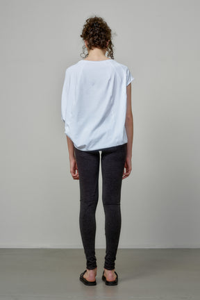 ASYMMETRICAL SLEEVE COTTON BLOUSE