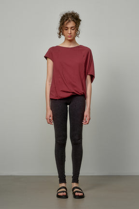 ASYMMETRICAL SLEEVE COTTON BLOUSE