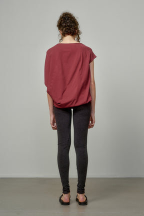 ASYMMETRICAL SLEEVE COTTON BLOUSE