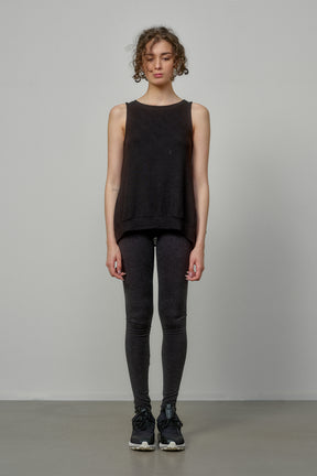 SENSATIONAL BLACK KNIT SLEEVELESS TOP