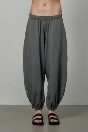 COTTON PANTS WITH ELASTIC WAIST AND CUFFS