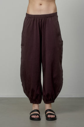 COTTON PANTS WITH ELASTIC WAIST AND CUFFS