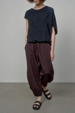COTTON PANTS WITH ELASTIC WAIST AND CUFFS