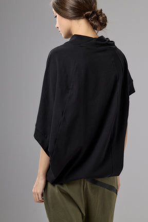 ASYMMETRICAL SLEEVE COTTON BLOUSE