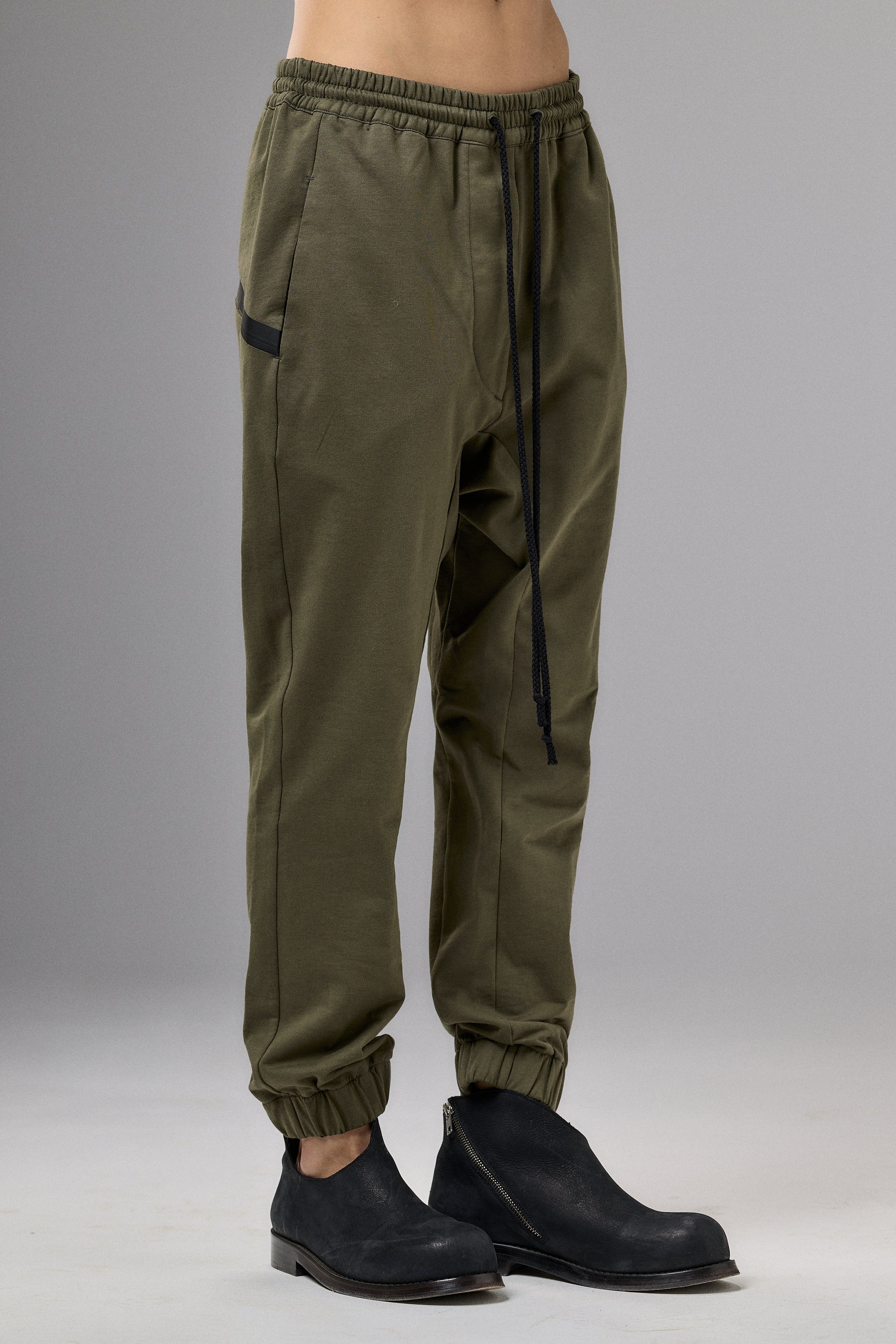 BLACK BONDED CASUAL PANTS
