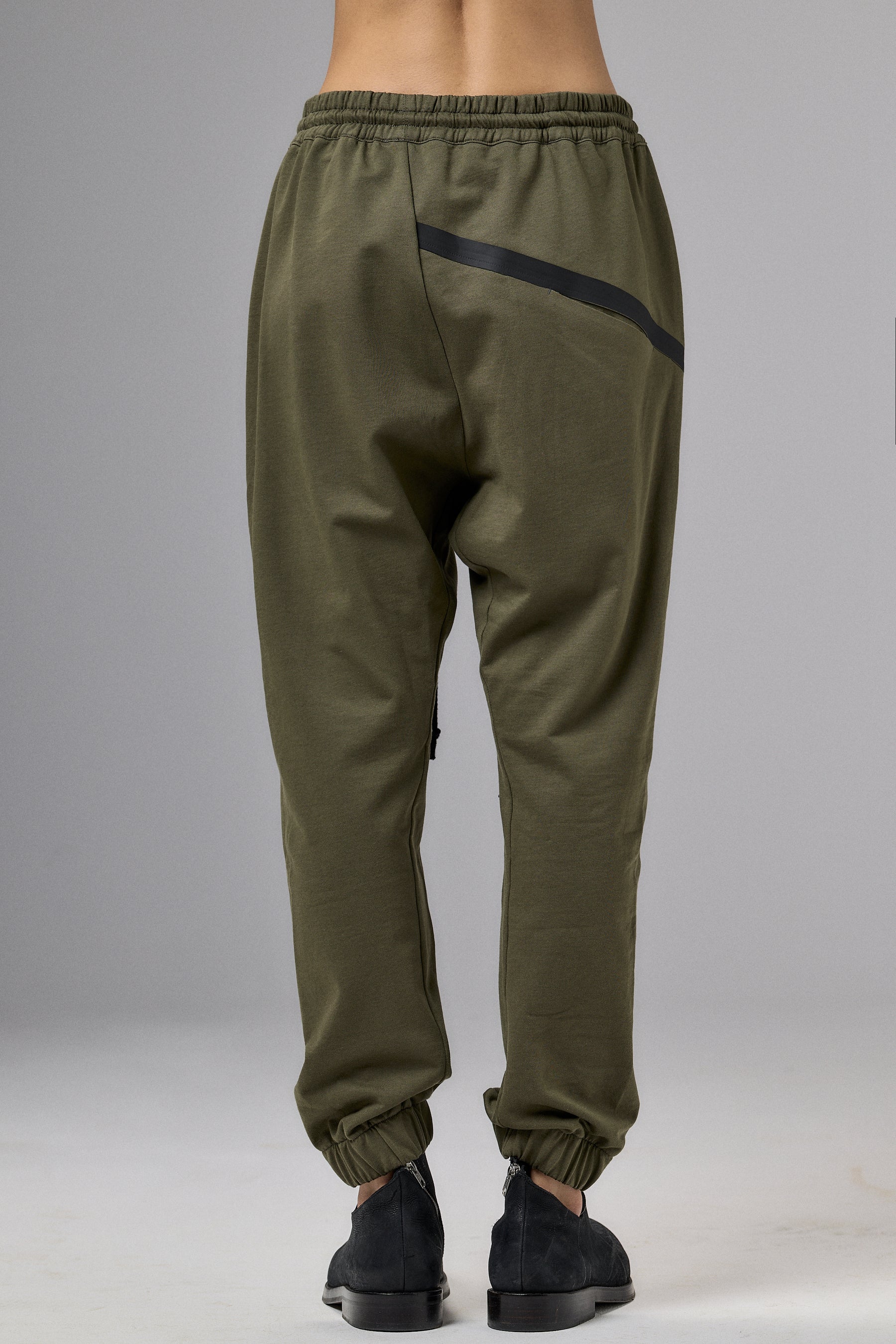 BLACK BONDED CASUAL PANTS