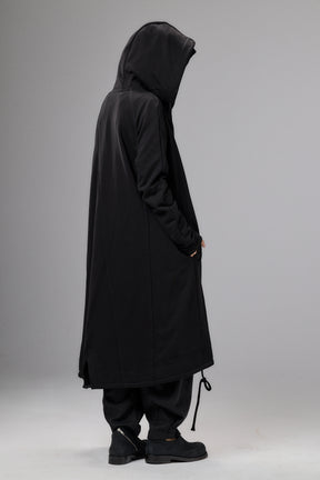 LONG HOODED ZIPPER OLIVE GREEN JACKET
