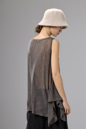 SENSATIONAL BLACK KNIT SLEEVELESS TOP