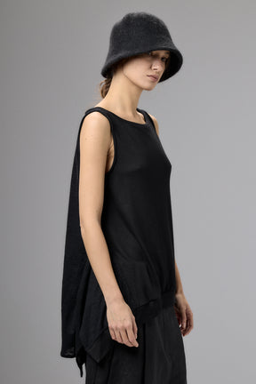 SENSATIONAL BLACK KNIT SLEEVELESS TOP
