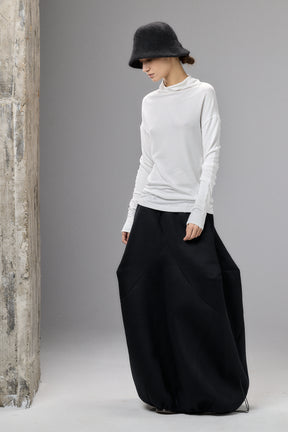 MINIMALIST LONG SLEEVE CAPPUCCINO TOP