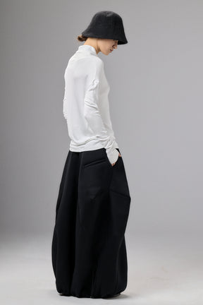 MINIMALIST LONG SLEEVE CAPPUCCINO TOP