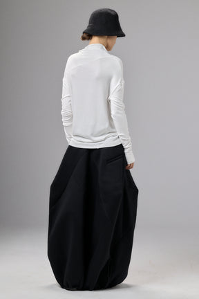 BROWN GRAY MINIMALIST LONG SLEEVE TOP