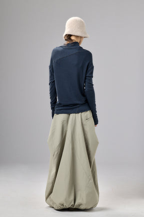 MUTED BORDO MINIMALIST LONG SLEEVE TOP