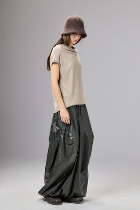 CAPPUCCINO MINIMALIST CAP SLEEVED TOP
