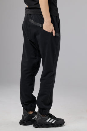 BLACK BONDED CASUAL PANTS