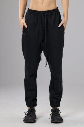 BLACK BONDED CASUAL PANTS
