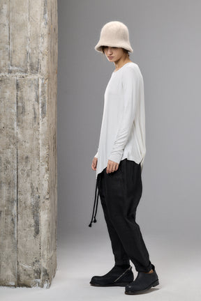 OFF WHITE TWISTED BACK LONG SLEEVE TOP