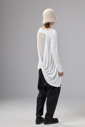 BLACK TWISTED BACK LONG SLEEVE TOP